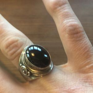 Silver ring with Black Onyx